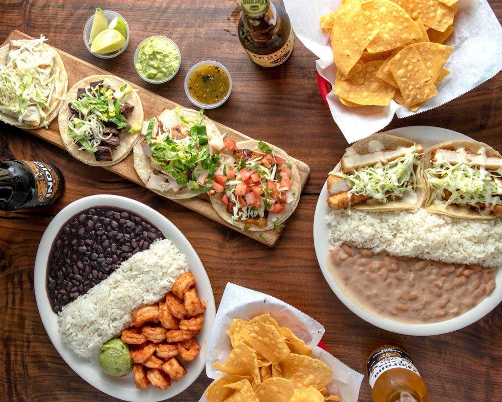 Taco spread, Baja Fish Tacos