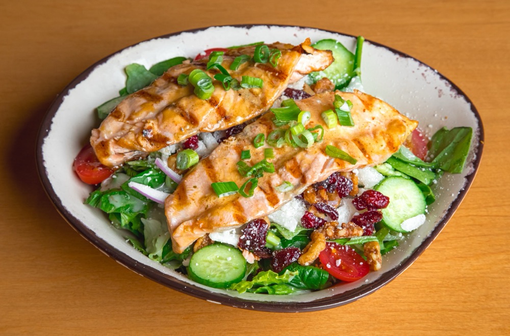 Chipotle salmon salad, Urban Fish Taco